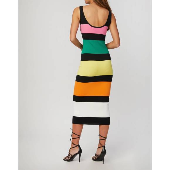 NEW BY JOHNNY. multi stripe dress in black/multi stripe - Picture 2 of 3
